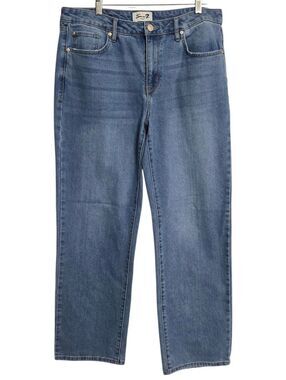 Seven7 Womens High Rise Loose Straight Jeans Sz 8 Denim Stretch Indie Skater